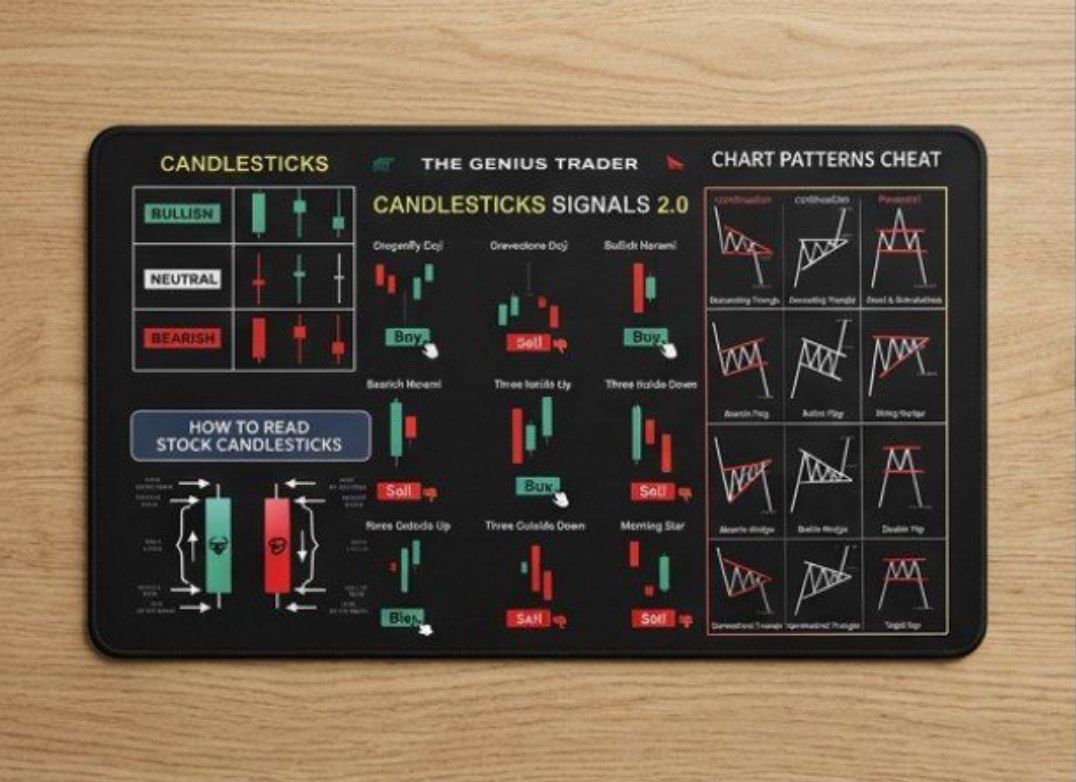 Professional "Candlestick Setup" Mouse Pad for Traders
