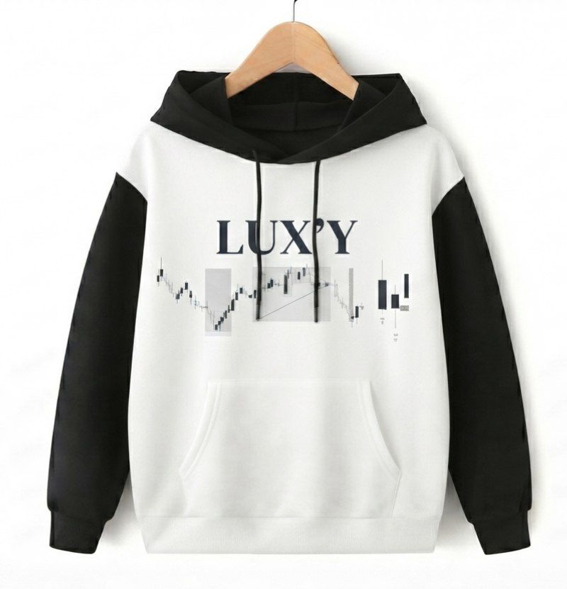 TradingView Chart Printed Hoodie for Market Enthusiasts