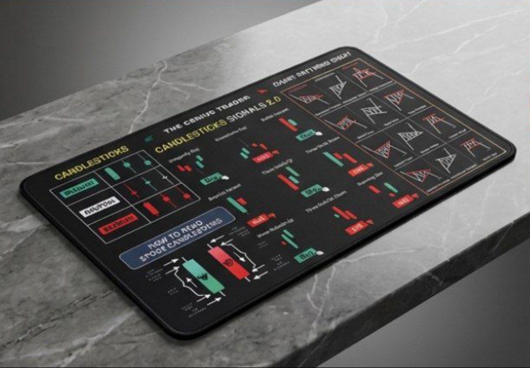 Professional "Candlestick Setup" Mouse Pad for Traders