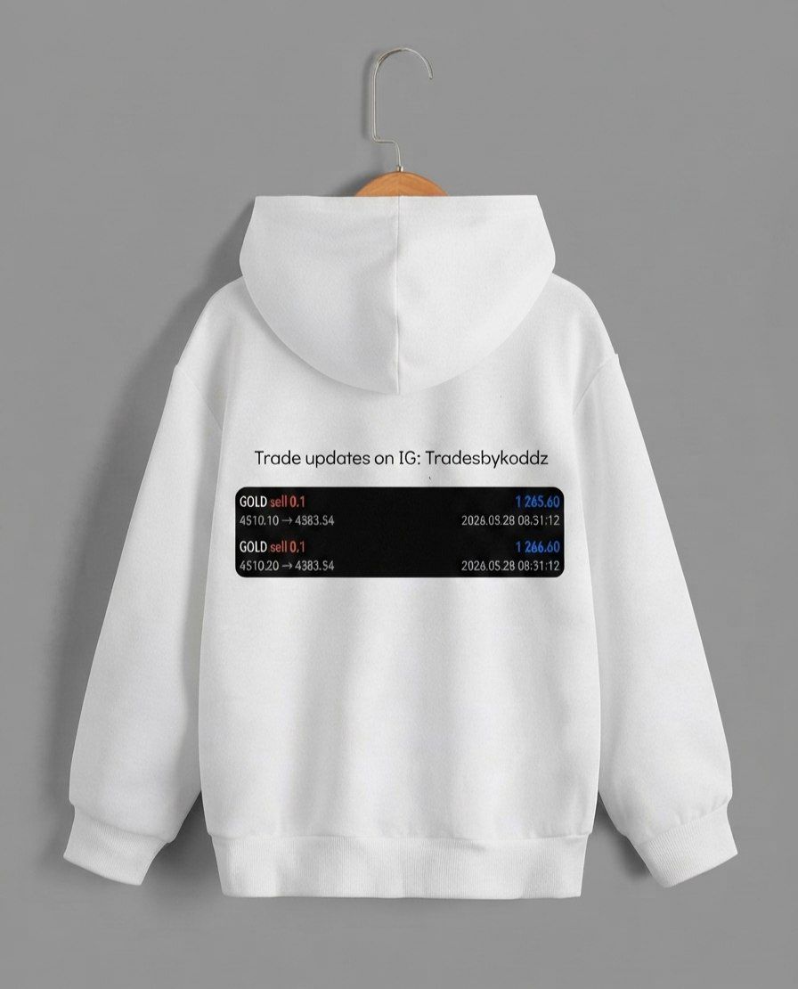 TradingView Chart Printed Hoodie for Market Enthusiasts
