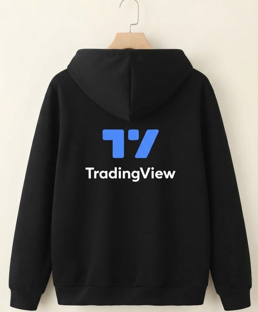 TradingView Chart Printed Hoodie for Market Enthusiasts