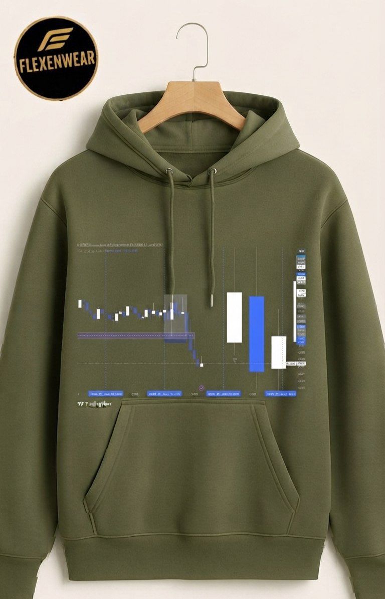 TradingView Chart Printed Hoodie for Market Enthusiasts